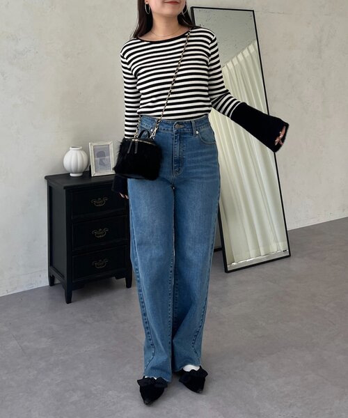 prose verse（プロズヴェール）の「袖シャギーニットトップス（ニット/セーター・レディース・ブラック系その他/ピンク/アイボリー/ブラック・LARGE/MEDIUM）」の10枚目の写真