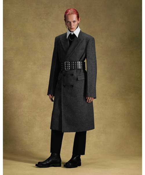 JOHN LAWRENCE SULLIVAN(ジョンローレンスサリバン)の「MELTON DOUBLE BREASTED CHESTERFIELD COAT(チェスターコート・メンズ・ブラック・48/46/44)」の2枚目の写真