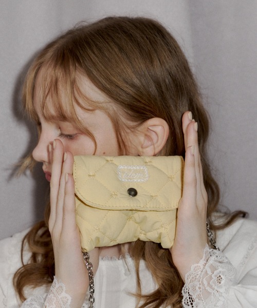 idem（イデム）の「paddet chain pouch bag / 中綿ショルダーバッグ（ショルダーバッグ・レディース・アイボリー/イエロー・FREE）」の13枚目の写真