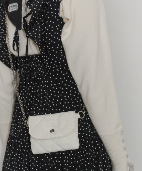 idem（イデム）の「paddet chain pouch bag / 中綿ショルダーバッグ（ショルダーバッグ・レディース・アイボリー/イエロー・FREE）」の7枚目の写真