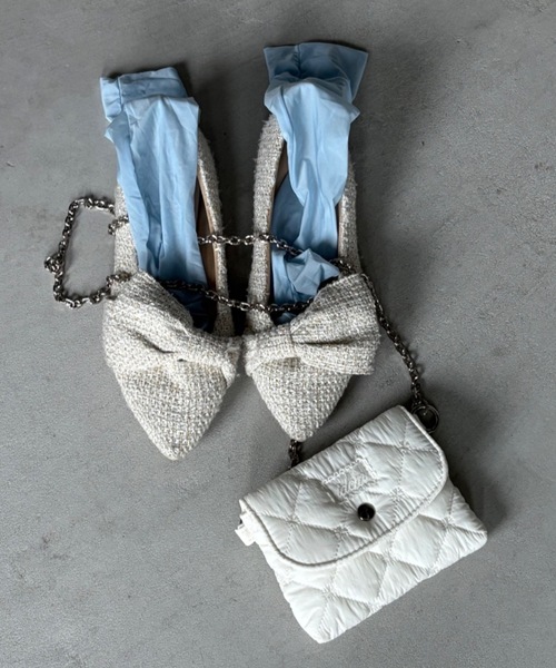 idem（イデム）の「paddet chain pouch bag / 中綿ショルダーバッグ（ショルダーバッグ・レディース・アイボリー/イエロー・FREE）」の3枚目の写真