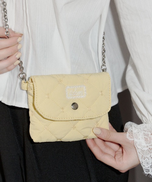 idem（イデム）の「paddet chain pouch bag / 中綿ショルダーバッグ（ショルダーバッグ・レディース・アイボリー/イエロー・FREE）」の14枚目の写真