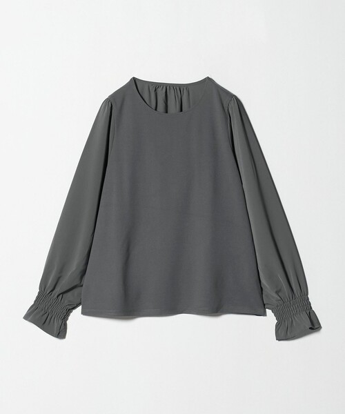 A DAY IN THE LIFE UNITED ARROWS(アデイインザライフユナイテッドアローズ)の「カット×サテン キャンディスリーブトップス <A DAY IN THE LIFE>(Tシャツ/カットソー・レディース・ナチュラル/ネイビー/ダークグレー・FREE)」の1枚目の写真