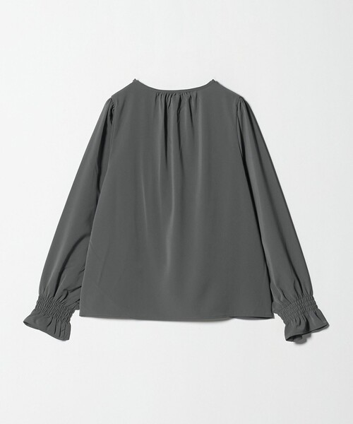 A DAY IN THE LIFE UNITED ARROWS(アデイインザライフユナイテッドアローズ)の「カット×サテン キャンディスリーブトップス <A DAY IN THE LIFE>(Tシャツ/カットソー・レディース・ナチュラル/ネイビー/ダークグレー・FREE)」の4枚目の写真
