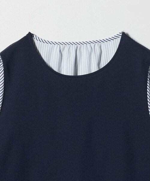 A DAY IN THE LIFE UNITED ARROWS(アデイインザライフユナイテッドアローズ)の「カット×サテン キャンディスリーブトップス <A DAY IN THE LIFE>(Tシャツ/カットソー・レディース・ナチュラル/ネイビー/ダークグレー・FREE)」の12枚目の写真