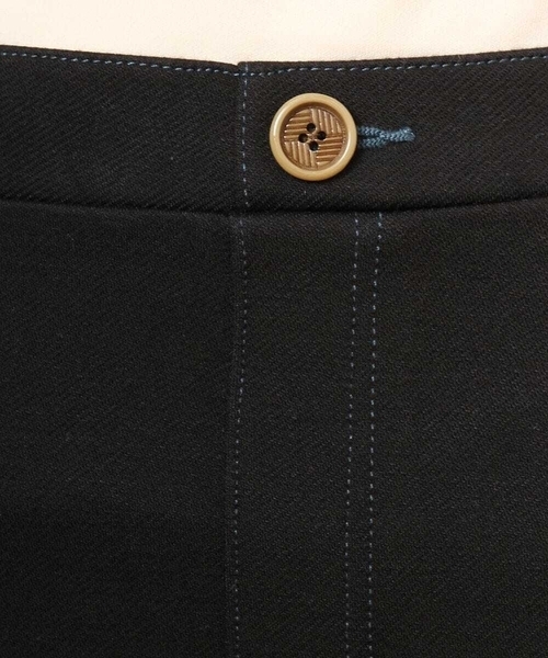 Jocomomola(ホコモモラ)の「フラワー刺繍入り裏起毛レギンスパンツ(その他パンツ・レディース・ブラック/カーキ/パープル・42/40)」の17枚目の写真