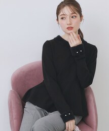 index | フェザードッキングペプラムニット【洗濯機OK】(ニット/セーター)