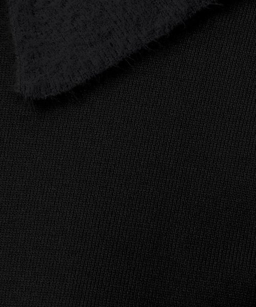 index（インデックス）の「フェザードッキングペプラムニット【洗濯機OK】（ニット/セーター・レディース・パープル/ブラック/オフホワイト・42/40/38/36）」の11枚目の写真