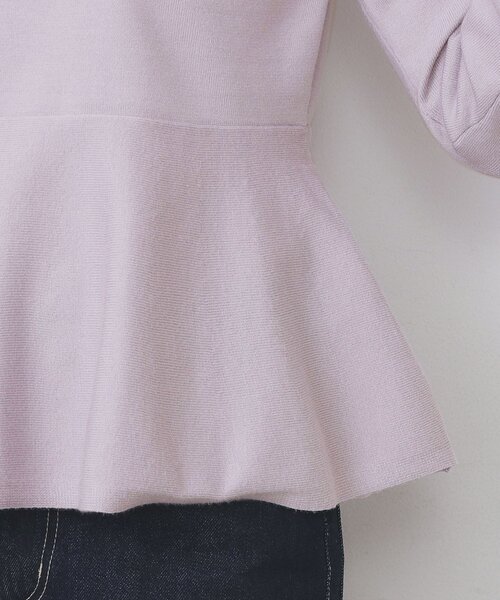 index（インデックス）の「フェザードッキングペプラムニット【洗濯機OK】（ニット/セーター・レディース・パープル/ブラック/オフホワイト・42/40/38/36）」の21枚目の写真