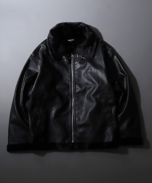 セール】Synthetic Leather B-3 Jacket/フェイクレザー オーバーサイズ