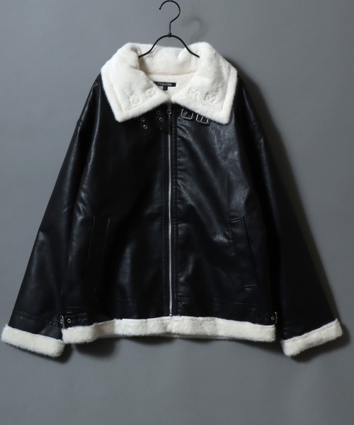 セール】Synthetic Leather B-3 Jacket/フェイクレザー オーバーサイズ