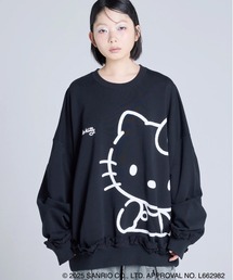 Little sunny biteリトルサニーバイト　リボン付スエットブラック Little sunny biteリトルサニーバイト リボン付スエットブラック