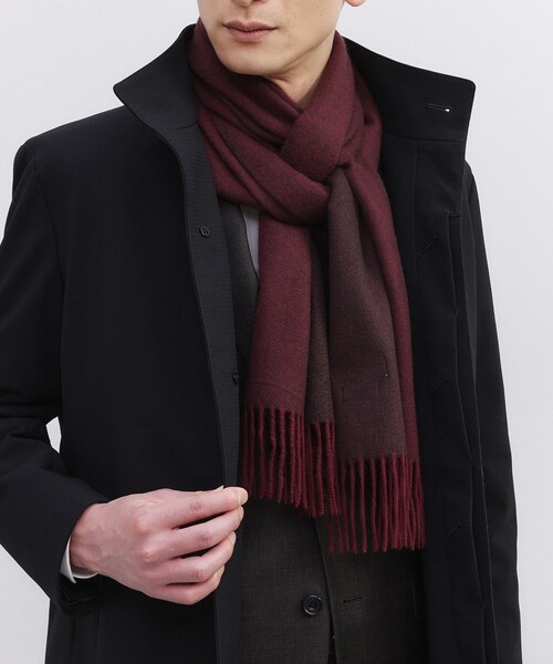 TAKEO KIKUCHI（タケオキクチ）の「【洗えるベビーカシミヤ】 ベビーカシミヤ無地マフラー（マフラー・メンズ・ターコイズブルー系5/ブラック系4/ワイン系1/ネイビー系4/ホワイト系7・00）」の10枚目の写真