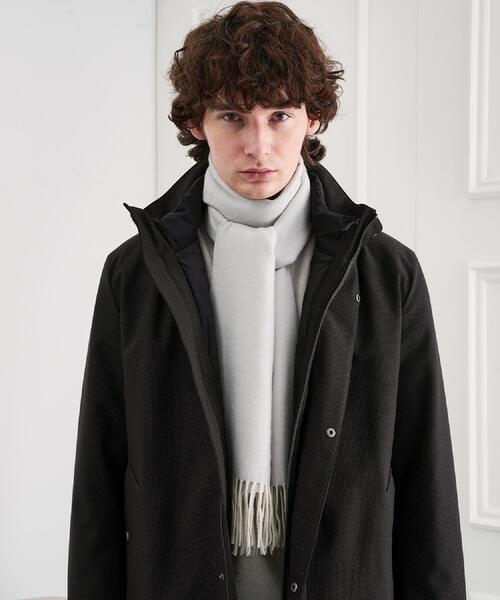 TAKEO KIKUCHI（タケオキクチ）の「【洗えるベビーカシミヤ】 ベビーカシミヤ無地マフラー（マフラー・メンズ・ターコイズブルー系5/ブラック系4/ワイン系1/ネイビー系4/ホワイト系7・00）」の14枚目の写真