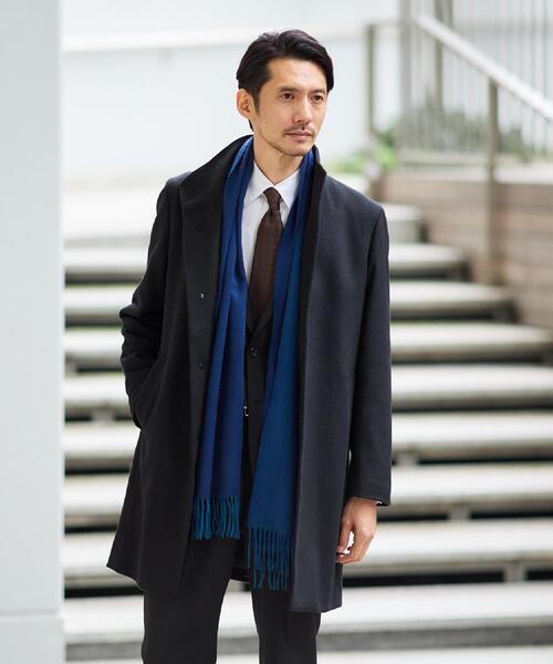 TAKEO KIKUCHI（タケオキクチ）の「【洗えるベビーカシミヤ】 ベビーカシミヤ無地マフラー（マフラー・メンズ・ターコイズブルー系5/ブラック系4/ワイン系1/ネイビー系4/ホワイト系7・00）」の16枚目の写真