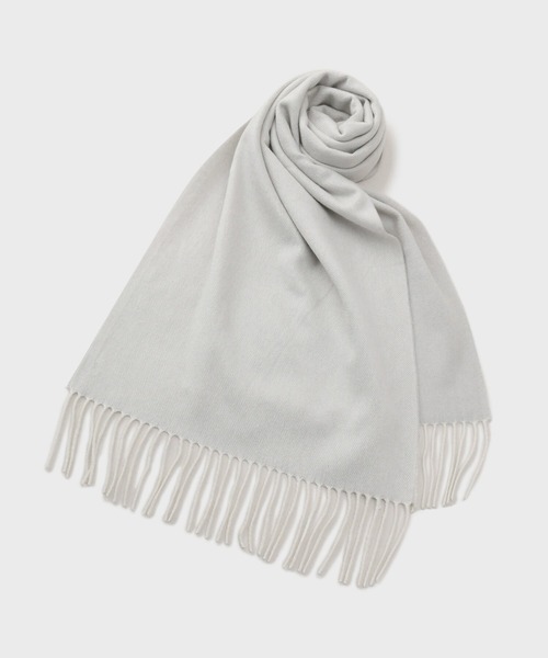 TAKEO KIKUCHI（タケオキクチ）の「【洗えるベビーカシミヤ】 ベビーカシミヤ無地マフラー（マフラー・メンズ・ターコイズブルー系5/ブラック系4/ワイン系1/ネイビー系4/ホワイト系7・00）」の2枚目の写真