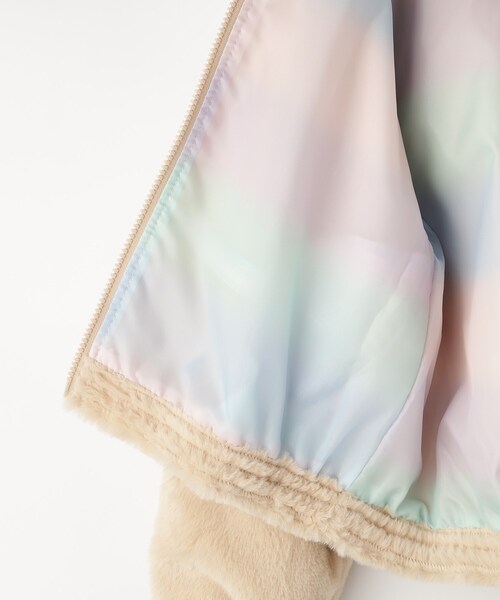 SHOO・LA・RUE（シューラルー）の「【130-150cm/スクール】耳付きエコファーパーカ（パーカー・キッズ・ライトベージュ/チャコールグレー・13/14/15 ）」の9枚目の写真