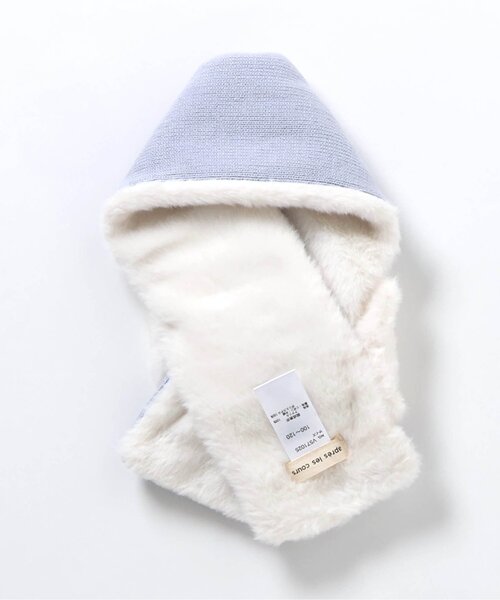 apres les cours（アプレレクール）の「リボンファーマフラー（マフラー・キッズ・アイボリー/サックスブルー/ピンク・120/140）」の10枚目の写真