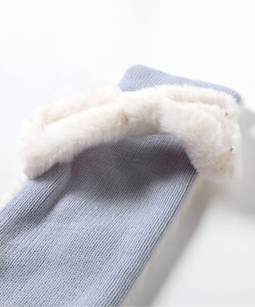 apres les cours（アプレレクール）の「リボンファーマフラー（マフラー・キッズ・アイボリー/サックスブルー/ピンク・120/140）」の12枚目の写真