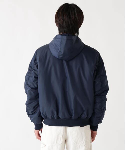 Alpha Industries(アルファインダストリーズ)の「Alpha Industries/アルファ インダストリーズ/MA-1 HOODED OXFORD FLIGHT JACKET/エムエーワン フード オックスフォード フライトジャケット(MA-1・メンズ・ネイビー/ブラック/オリーブ系・L/M/2XL/XL/S)」の16枚目の写真