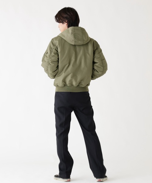 Alpha Industries（アルファインダストリーズ）の「Alpha Industries/アルファ インダストリーズ/MA-1 HOODED OXFORD FLIGHT JACKET/エムエーワン フード オックスフォード フライトジャケット（MA-1・メンズ・ネイビー/ブラック/オリーブ系・L/M/2XL/XL/S）」の17枚目の写真
