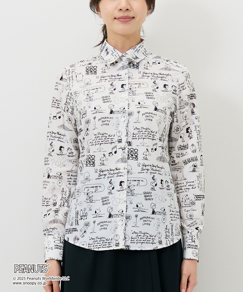 PEANUTS】ドローイングシャツカラーブラウス（シャツ/ブラウス