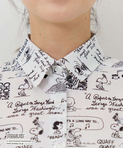 PEANUTS】ドローイングシャツカラーブラウス（シャツ/ブラウス