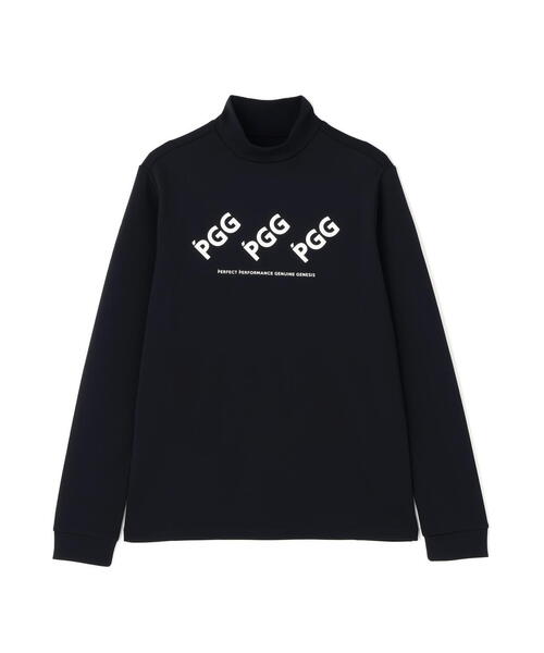 PEARLY GATES(パーリーゲイツ)の「【PGG】【直営店舗&公式オンライン限定】ハイブリッドメッシュ長袖ハイネックカットソー (LADIES)(Tシャツ/カットソー・レディース・ホワイト/ネイビー・SMALL/LARGE/MEDIUM)」の1枚目の写真