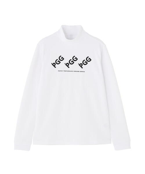 PEARLY GATES(パーリーゲイツ)の「【PGG】【直営店舗&公式オンライン限定】ハイブリッドメッシュ長袖ハイネックカットソー (LADIES)(Tシャツ/カットソー・レディース・ホワイト/ネイビー・SMALL/LARGE/MEDIUM)」の2枚目の写真