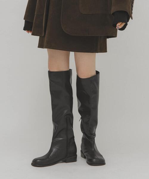 KBF(ケイビーエフ)の「プランプトゥロングブーツ(ブーツ・レディース・ダークブラウン/ブラック・36/37/38)」の11枚目の写真
