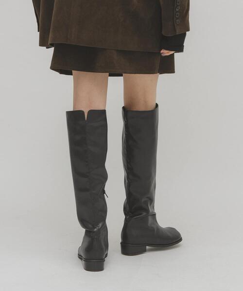 KBF(ケイビーエフ)の「プランプトゥロングブーツ(ブーツ・レディース・ダークブラウン/ブラック・36/37/38)」の13枚目の写真