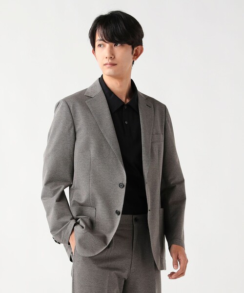 BEAMS HEART（ビームスハート）の「【6/18値下げ】ポリエステルコットン 強撚 千鳥柄 2ボタン ジャケット（セットアップ対応）（テーラードジャケット・メンズ・ネイビー/グレー・SMALL/MEDIUM/LARGE/X-LARGE）」の2枚目の写真