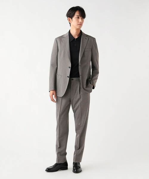 BEAMS HEART（ビームスハート）の「【6/18値下げ】ポリエステルコットン 強撚 千鳥柄 2ボタン ジャケット（セットアップ対応）（テーラードジャケット・メンズ・ネイビー/グレー・SMALL/MEDIUM/LARGE/X-LARGE）」の4枚目の写真