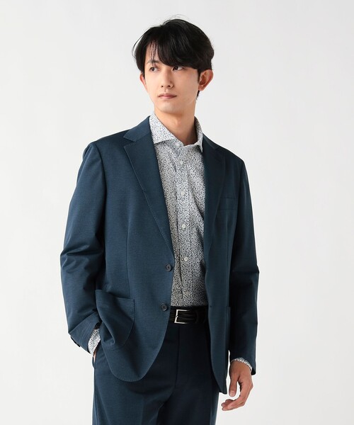 BEAMS HEART（ビームスハート）の「【6/18値下げ】ポリエステルコットン 強撚 千鳥柄 2ボタン ジャケット（セットアップ対応）（テーラードジャケット・メンズ・ネイビー/グレー・SMALL/MEDIUM/LARGE/X-LARGE）」の9枚目の写真
