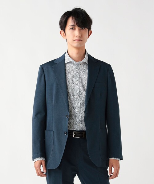 BEAMS HEART（ビームスハート）の「【6/18値下げ】ポリエステルコットン 強撚 千鳥柄 2ボタン ジャケット（セットアップ対応）（テーラードジャケット・メンズ・ネイビー/グレー・SMALL/MEDIUM/LARGE/X-LARGE）」の10枚目の写真