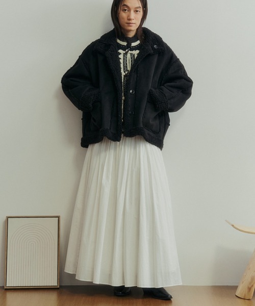 Libra Cue(リブラ キュー)の「クロスステッチニットカーディガン(ニット/セーター・レディース・ブラック・FREE)」の11枚目の写真