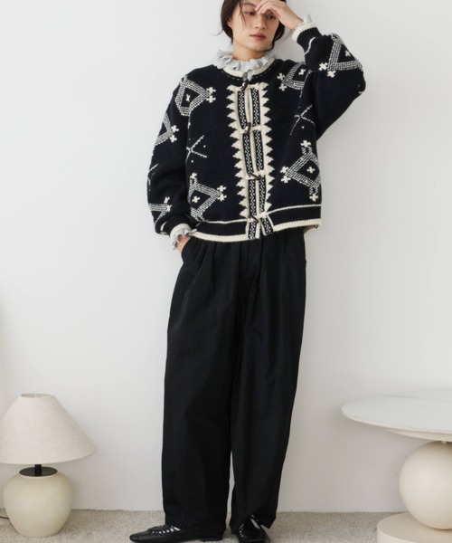 セール】クロスステッチニットカーディガン（ニット/セーター）｜Libra