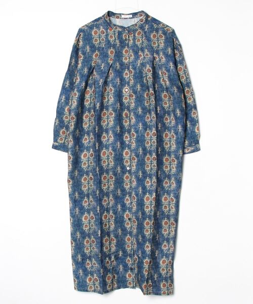 sandy（サンディー）の「プリントタックワンピース（ワンピース・レディース・その他/その他1/ネイビー/グリーン・FREE）」の2枚目の写真