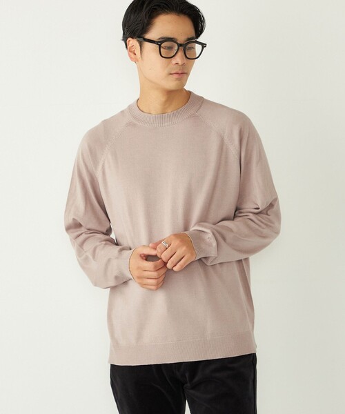 SHIPS Colors（シップス カラーズ）の「SHIPS Colors:〈吸湿発熱・洗濯機可能〉CELLN(R) × ウール 14ゲージ ニット（ニット/セーター・メンズ・ベージュ/ブラウン/ブルー/ブラック・MEDIUM/LARGE/X-LARGE）」の3枚目の写真