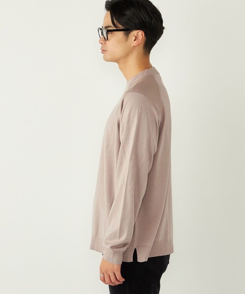 SHIPS Colors（シップス カラーズ）の「SHIPS Colors:〈吸湿発熱・洗濯機可能〉CELLN(R) × ウール 14ゲージ ニット（ニット/セーター・メンズ・ベージュ/ブラウン/ブルー/ブラック・MEDIUM/LARGE/X-LARGE）」の11枚目の写真