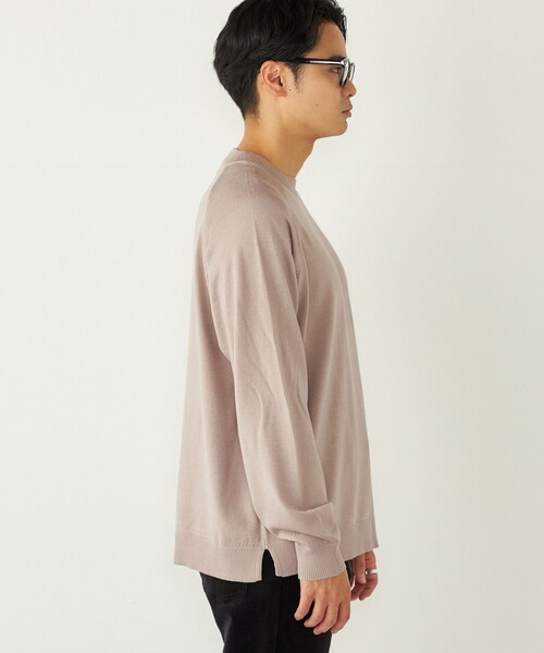 SHIPS Colors（シップス カラーズ）の「SHIPS Colors:〈吸湿発熱・洗濯機可能〉CELLN(R) × ウール 14ゲージ ニット（ニット/セーター・メンズ・ベージュ/ブラウン/ブルー/ブラック・MEDIUM/LARGE/X-LARGE）」の13枚目の写真