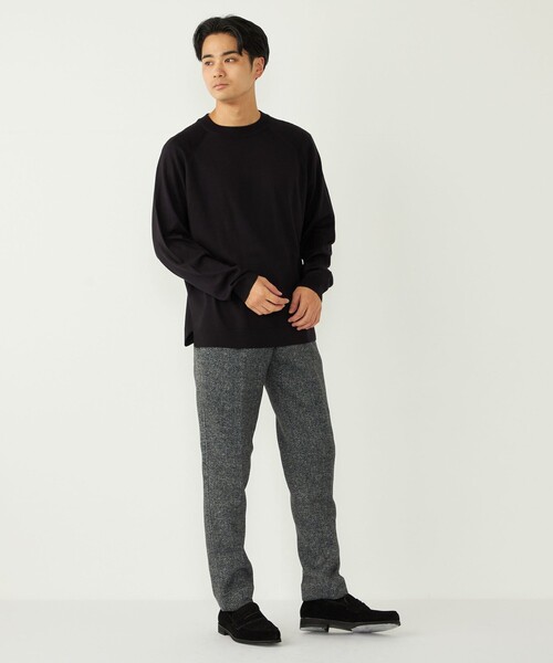 SHIPS Colors（シップス カラーズ）の「SHIPS Colors:〈吸湿発熱・洗濯機可能〉CELLN(R) × ウール 14ゲージ ニット（ニット/セーター・メンズ・ベージュ/ブラウン/ブルー/ブラック・MEDIUM/LARGE/X-LARGE）」の14枚目の写真