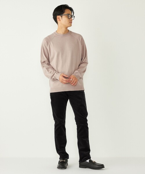 SHIPS Colors（シップス カラーズ）の「SHIPS Colors:〈吸湿発熱・洗濯機可能〉CELLN(R) × ウール 14ゲージ ニット（ニット/セーター・メンズ・ベージュ/ブラウン/ブルー/ブラック・MEDIUM/LARGE/X-LARGE）」の16枚目の写真