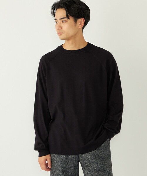 SHIPS Colors（シップス カラーズ）の「SHIPS Colors:〈吸湿発熱・洗濯機可能〉CELLN(R) × ウール 14ゲージ ニット（ニット/セーター・メンズ・ベージュ/ブラウン/ブルー/ブラック・MEDIUM/LARGE/X-LARGE）」の20枚目の写真