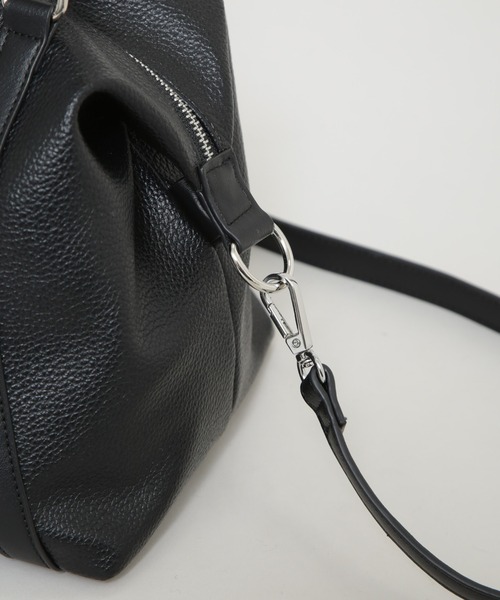 NANO universe（ナノユニバース）の「ショルダー付きフラップミニボストン（ショルダーバッグ・レディース・ブラック/ブラウン・F）」の15枚目の写真