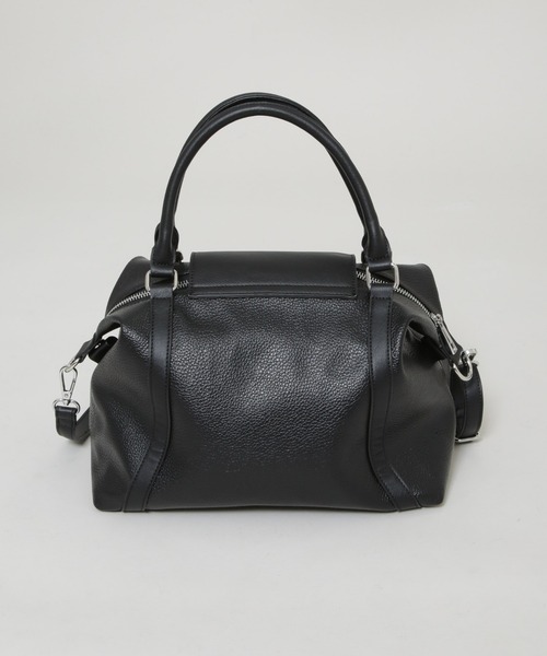 NANO universe（ナノユニバース）の「ショルダー付きフラップミニボストン（ショルダーバッグ・レディース・ブラック/ブラウン・F）」の12枚目の写真