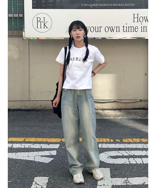 AVANDRESS(アバンドレス )の「BUCKLE WIDE DENIM PANTS WASHING LIGHT BLUE(デニムパンツ・レディース・その他・SMALL/MEDIUM/LARGE/X-LARGE/X-SMALL)」の14枚目の写真