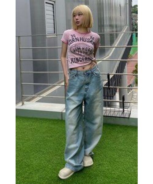 AVANDRESS(アバンドレス )の「BUCKLE WIDE DENIM PANTS WASHING LIGHT BLUE(デニムパンツ・レディース・その他・SMALL/MEDIUM/LARGE/X-LARGE/X-SMALL)」の22枚目の写真