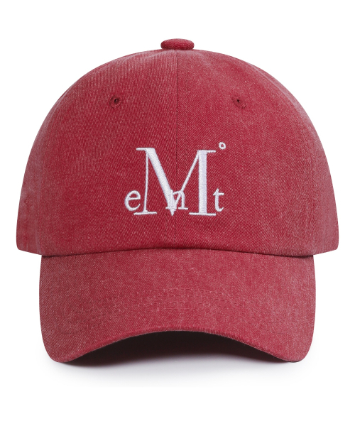 MUCENT(ムセント)の「シグネチャーボールキャップ(ピグメントダイングバーガンディ)(キャップ・レディース・レッド系その他3・FREE)」の1枚目の写真