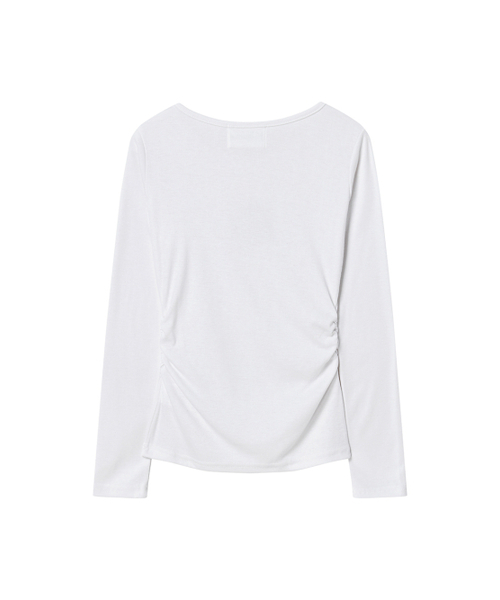 THE GREEN LAB（ザグリーンラボ）の「フラワーシャーリングロングスリーブ長袖Tシャツ[ホワイト]（Tシャツ/カットソー・レディース・その他・FREE）」の9枚目の写真